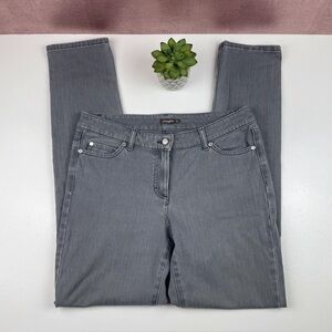 J. McLaughlin Solid Gray Denim Jeans Women Size 8 Casual